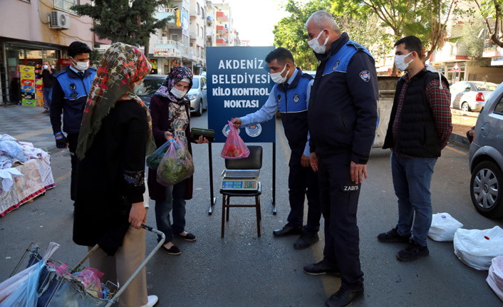 Akdeniz Semt Pazarlarına Tartı Kontrol Noktaları Kurdu