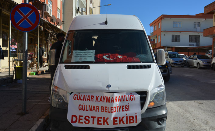 Gülnar Belediyesi Deprem Bölgesine Yeni Destek Ekibini Ve Ekipmanlarını Gönderdi