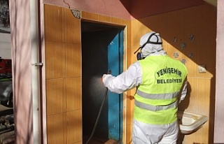 Yenişehir Belediyesi dezenfeksiyon ekipleri afet...